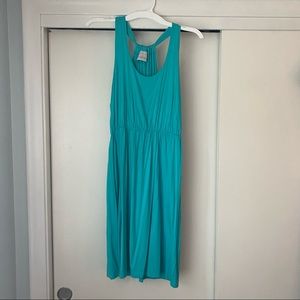 Pink Lily teal cotton dress or cover up size Large